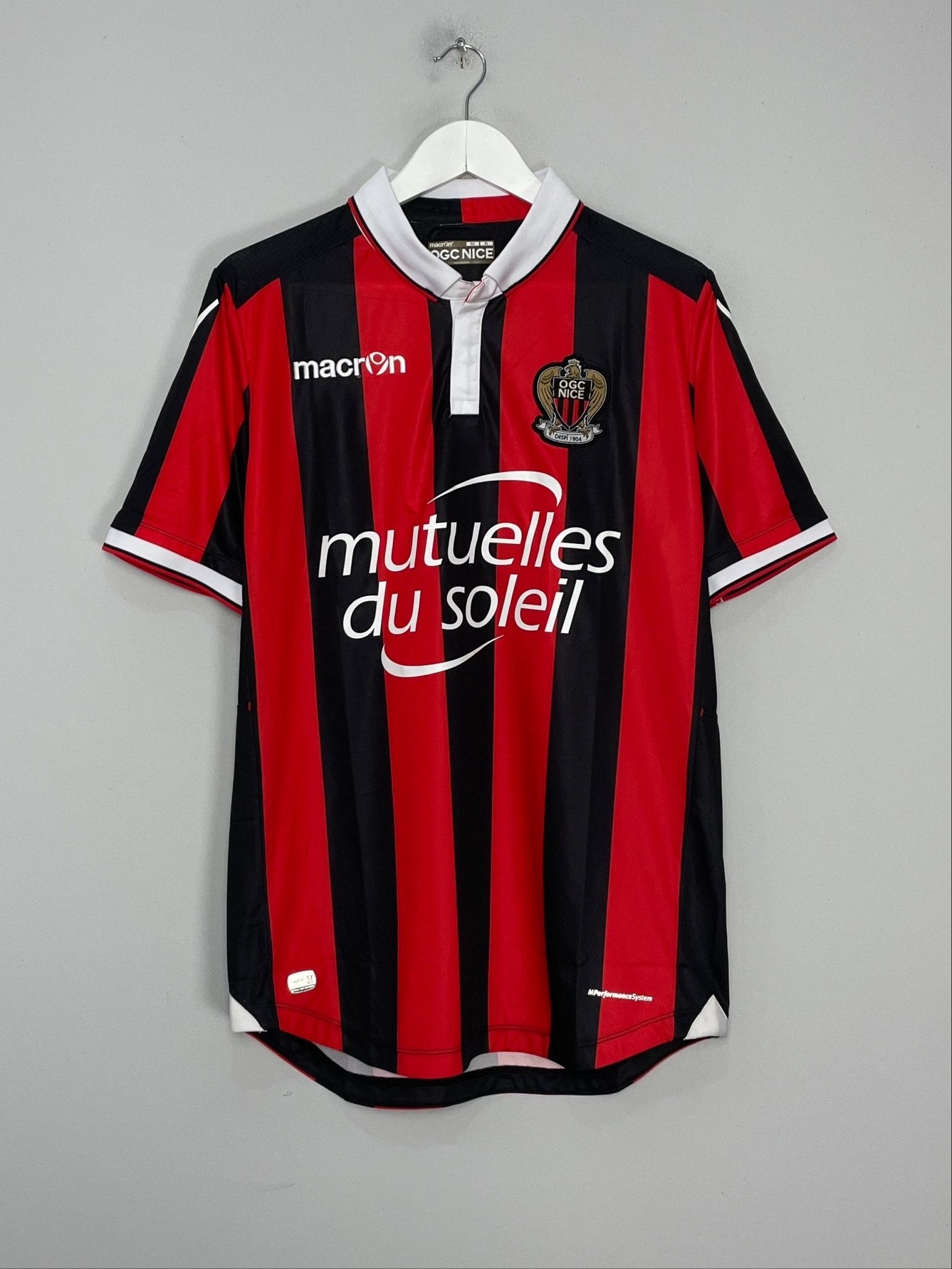 Shop 2017/18 OGC NICE BALOTELLI #9 HOME SHIRT (XL) MACRON, classic football shirts, vintage football shirts & retro soccer jerseys at Cult Kits