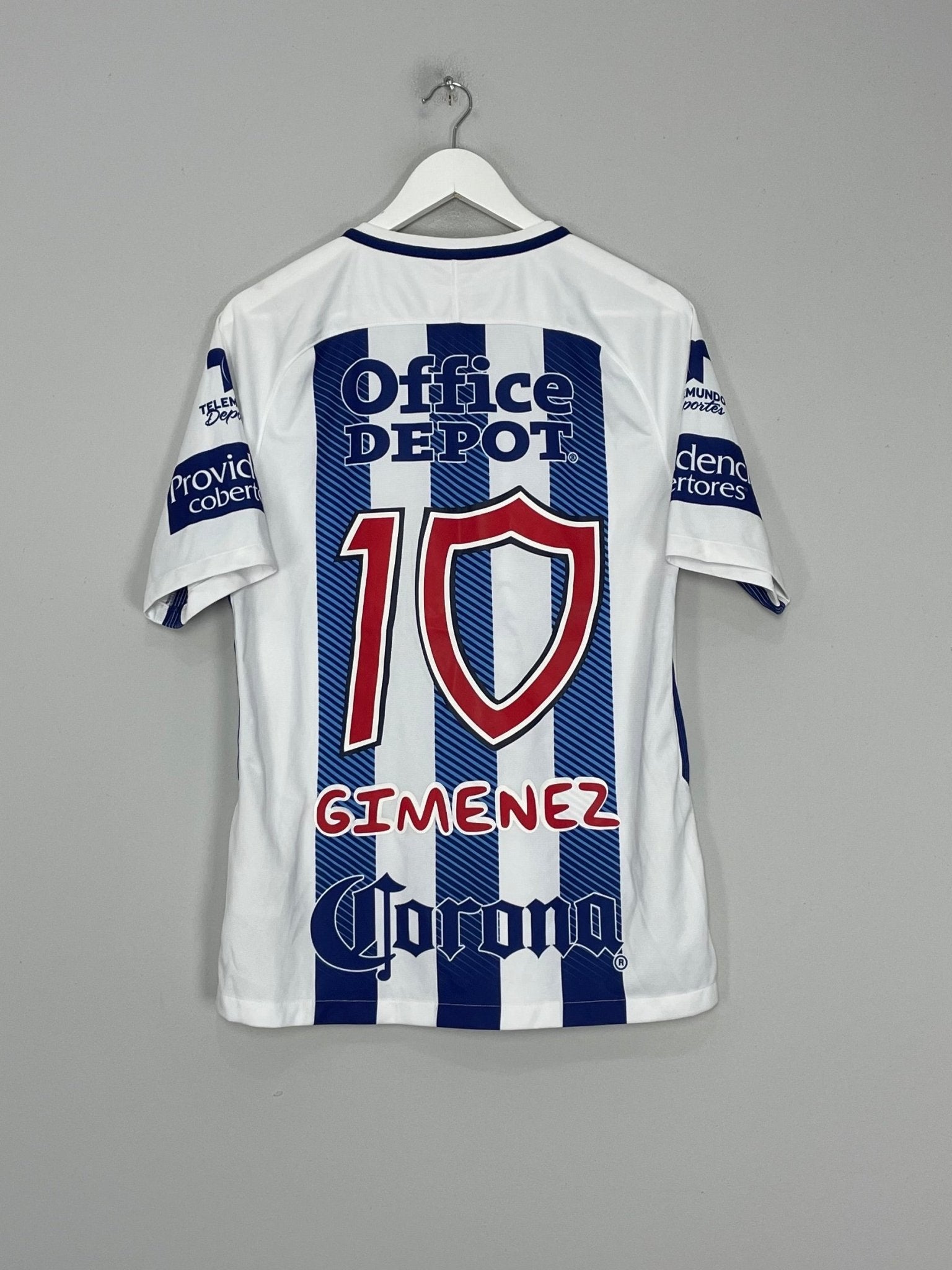Shop 2017/18 PACHUCA GIMINEZ #10 HOME SHIRT (M) NIKE, classic football shirts, vintage football shirts & retro soccer jerseys at Cult Kits