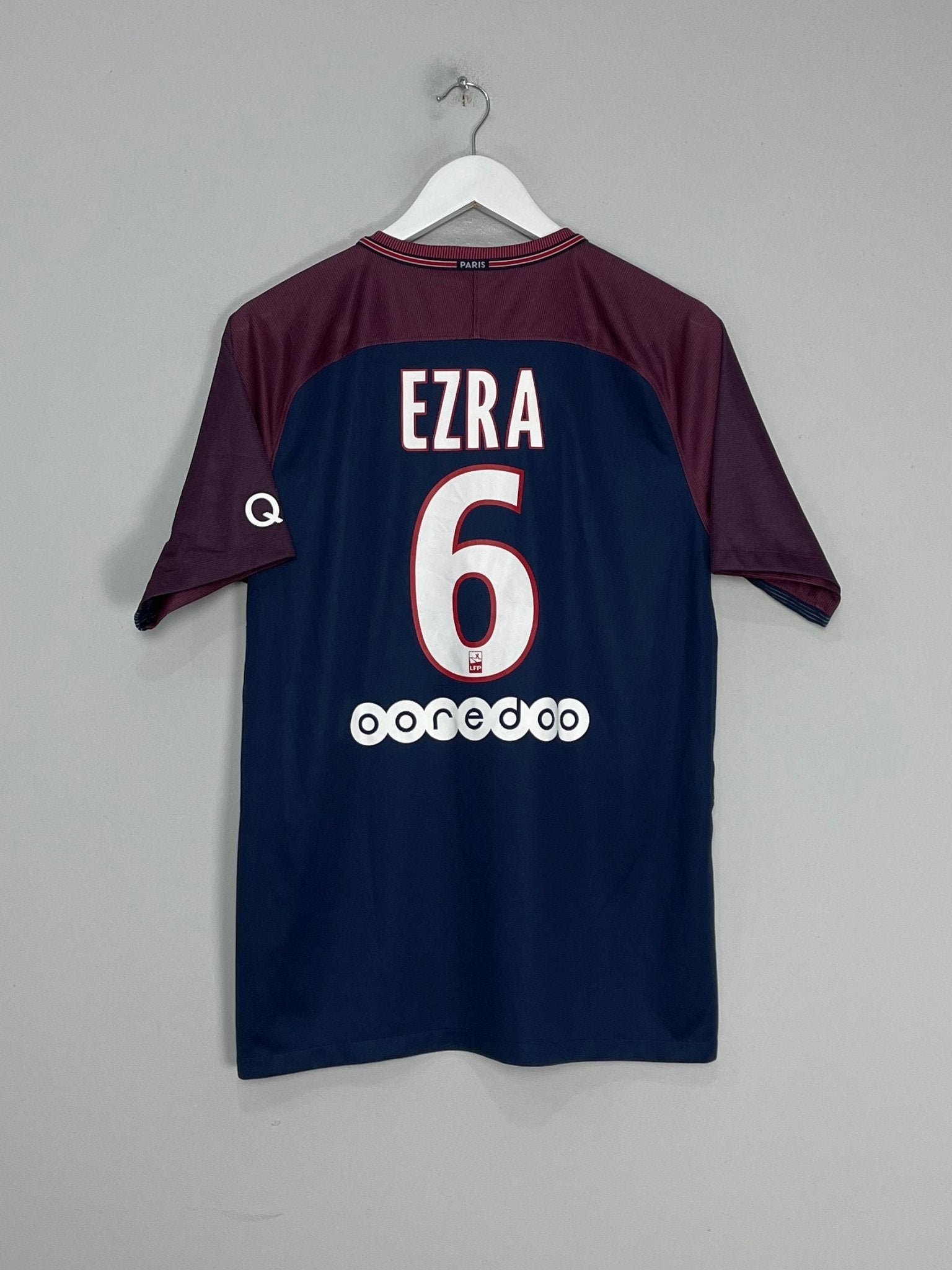 Shop 2017/18 PSG EZRA #6 HOME SHIRT (M) NIKE, classic football shirts, vintage football shirts & retro soccer jerseys at Cult Kits