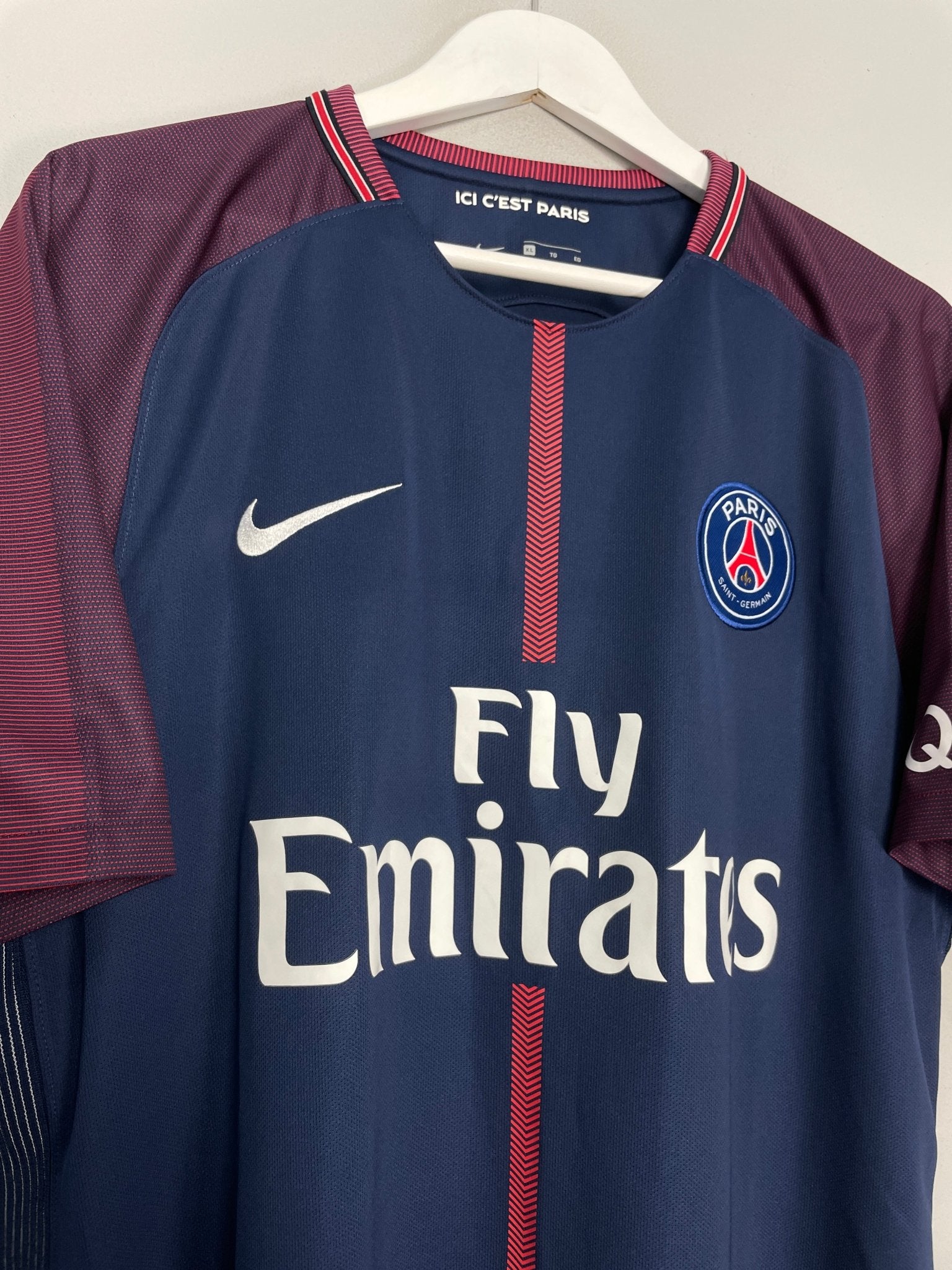 Shop 2017/18 PSG HOME SHIRT (XL) NIKE, classic football shirts, vintage football shirts & retro soccer jerseys at Cult Kits