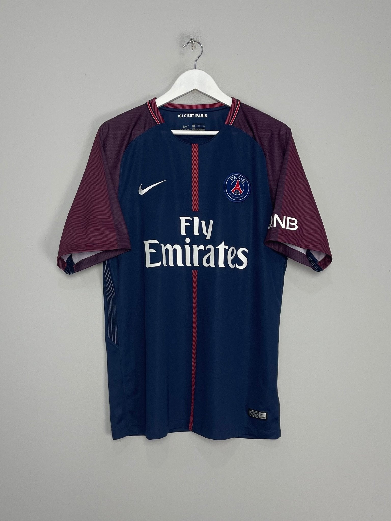 Shop 2017/18 PSG HOME SHIRT (XL) NIKE, classic football shirts, vintage football shirts & retro soccer jerseys at Cult Kits