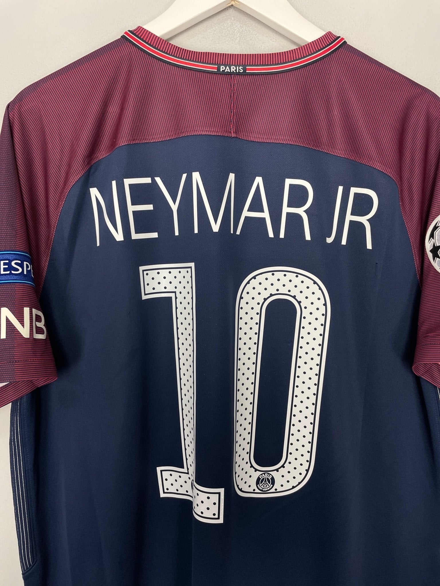 Shop 2017/18 PSG NEYMAR JR #10 C/L HOME SHIRT (XL) NIKE, classic football shirts, vintage football shirts & retro soccer jerseys at Cult Kits