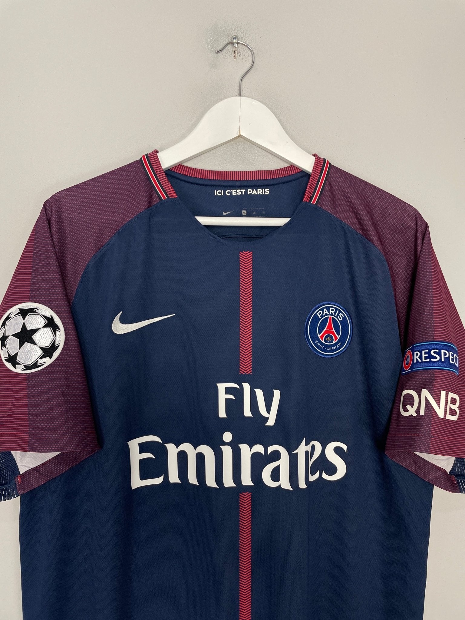 Shop 2017/18 PSG NEYMAR JR #10 C/L HOME SHIRT (XL) NIKE, classic football shirts, vintage football shirts & retro soccer jerseys at Cult Kits