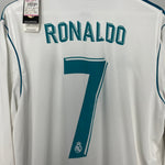 Shop 2017/18 REAL MADRID RONALDO #7 *BNWT* L/S HOME SHIRT (XL) ADIDAS, classic football shirts, vintage football shirts & retro soccer jerseys at Cult Kits