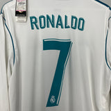 Shop 2017/18 REAL MADRID RONALDO #7 *BNWT* L/S HOME SHIRT (XL) ADIDAS, classic football shirts, vintage football shirts & retro soccer jerseys at Cult Kits