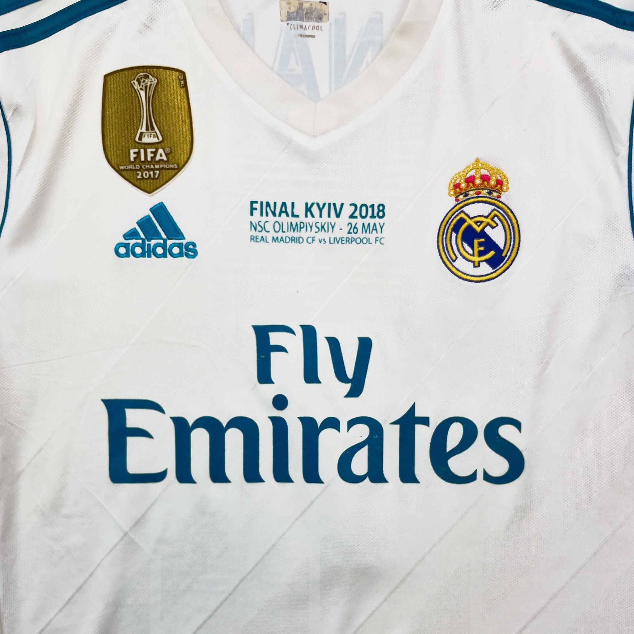2017/18 Real Madrid Ronaldo #7 C/L Final Home Shirt (M) Adidas