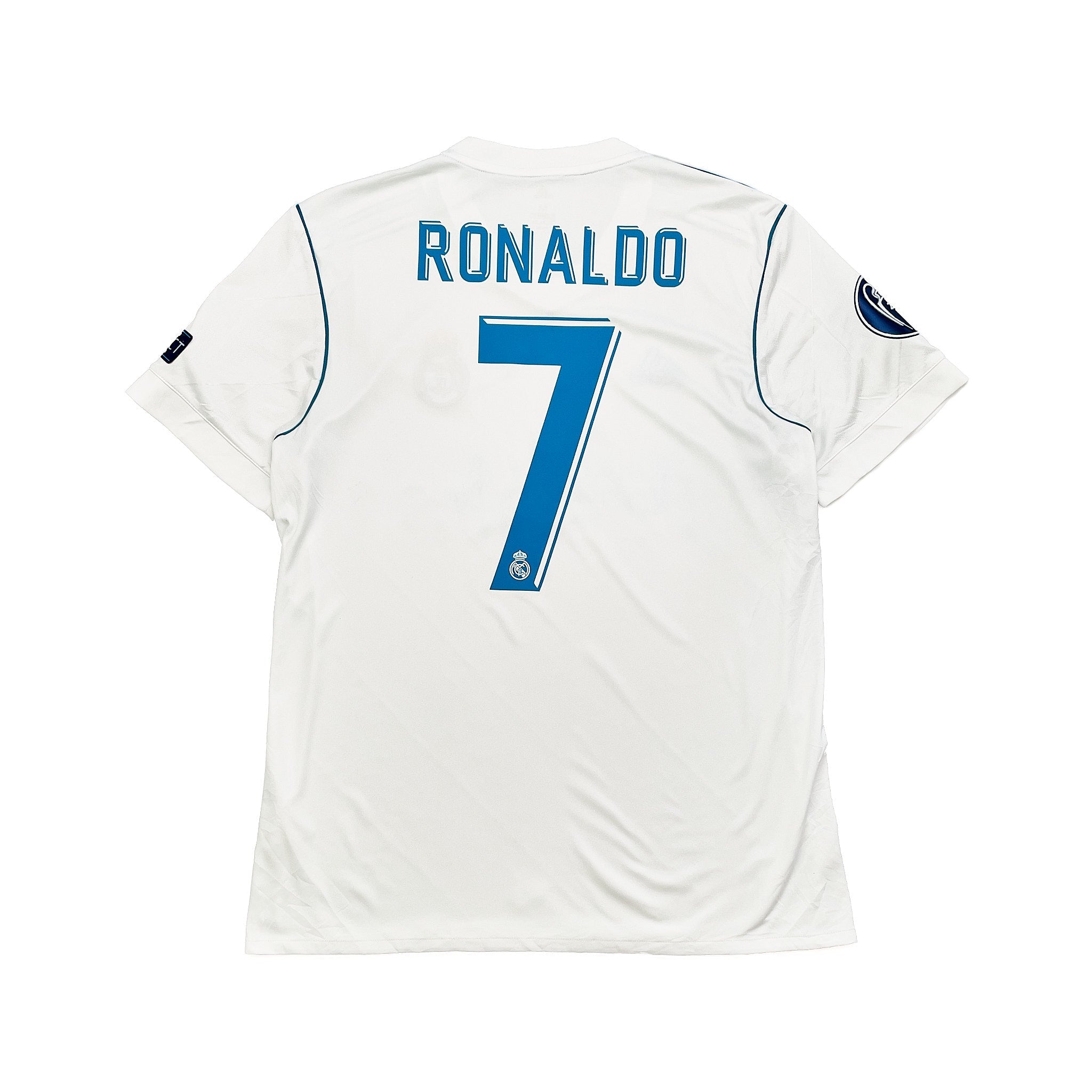 Buy 2017/18 Real Madrid Ronaldo 7 C/L Final Home Shirt (M) Adidas ~ Free worldwide shipping ~ Authentic Vintage Football Shirts from Cult Kits
