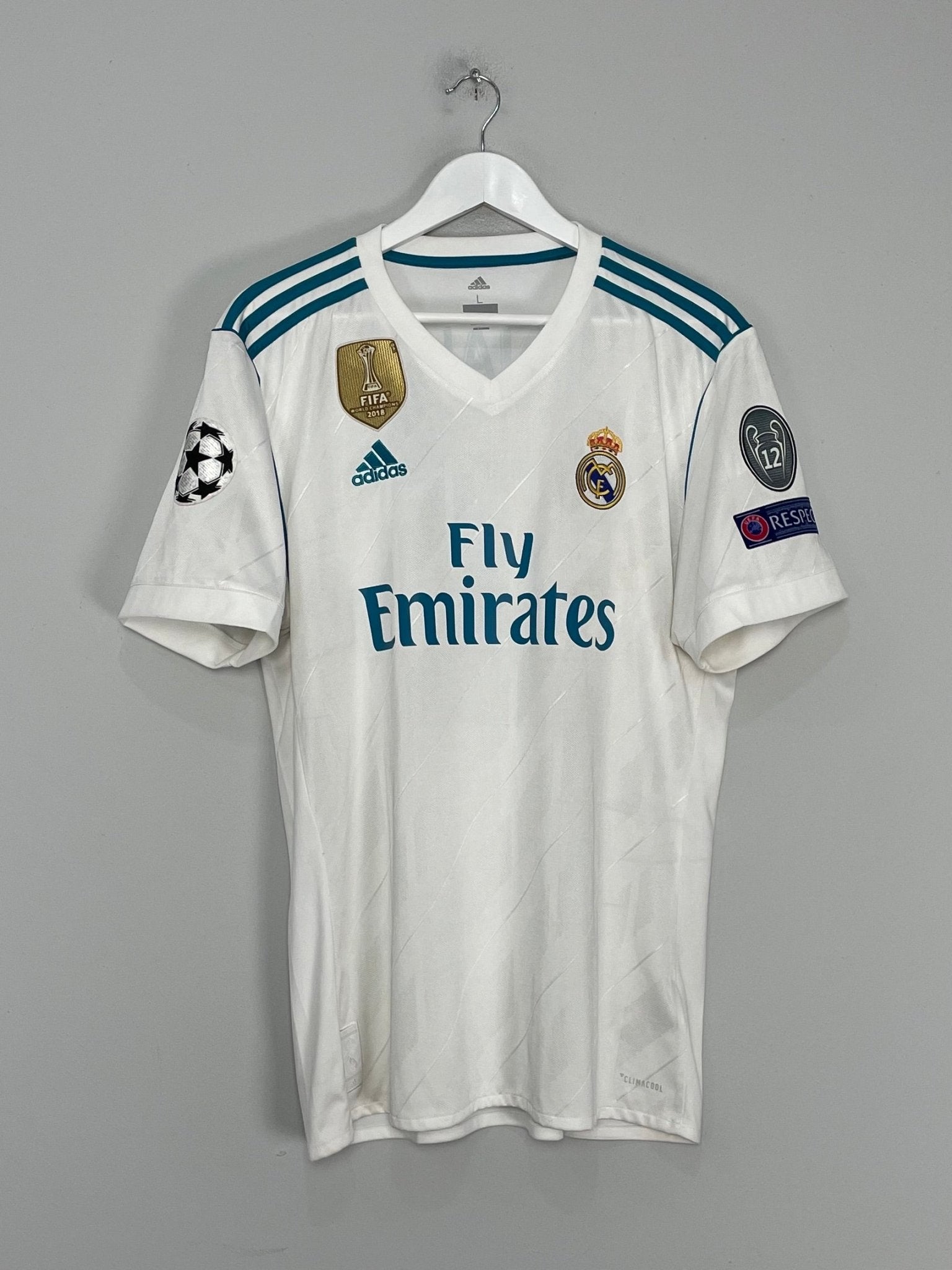 Shop 2017/18 REAL MADRID RONALDO #7 C/L HOME SHIRT (L) ADIDAS, classic football shirts, vintage football shirts & retro soccer jerseys at Cult Kits