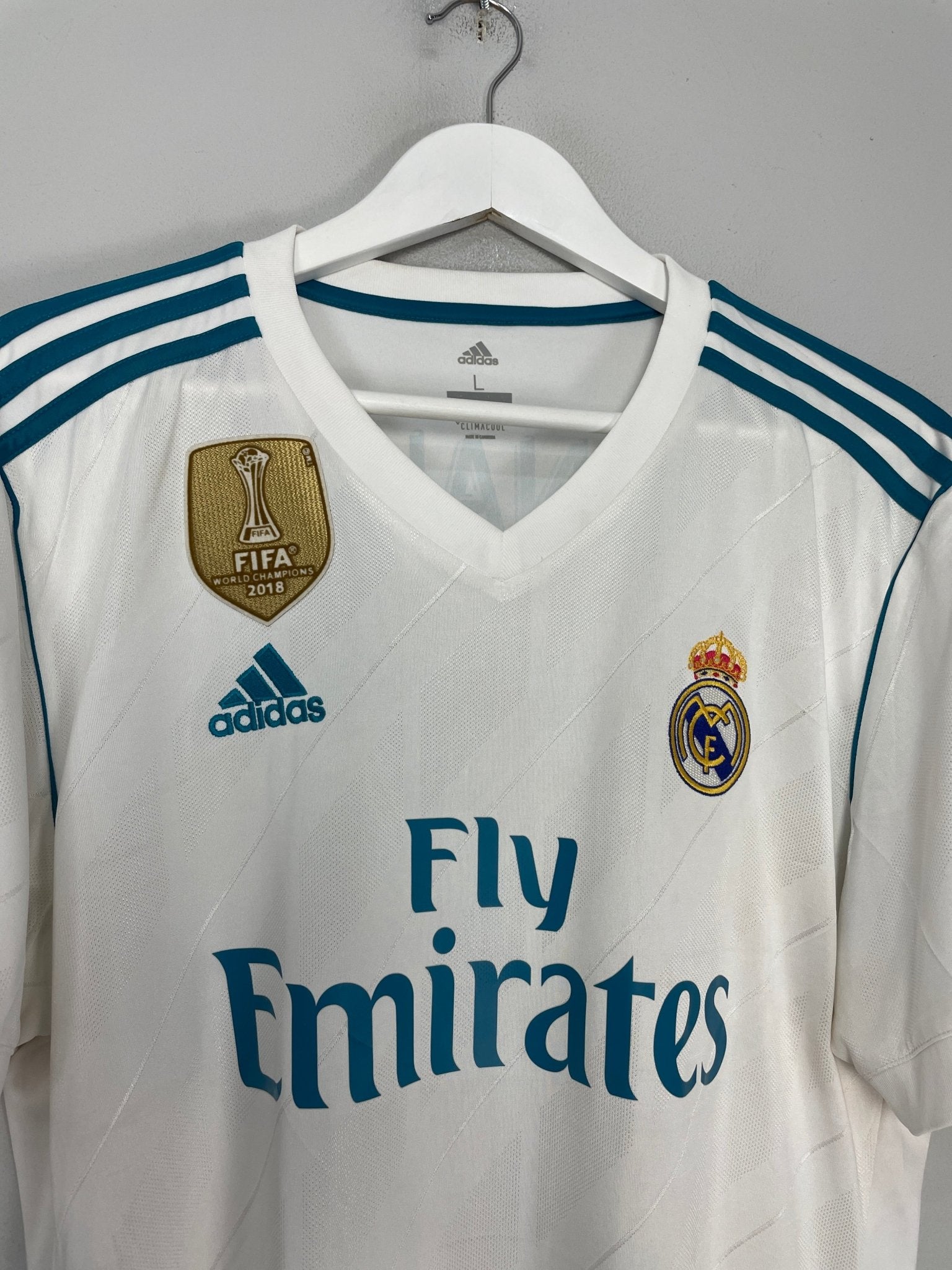 Shop 2017/18 REAL MADRID RONALDO #7 C/L HOME SHIRT (L) ADIDAS, classic football shirts, vintage football shirts & retro soccer jerseys at Cult Kits