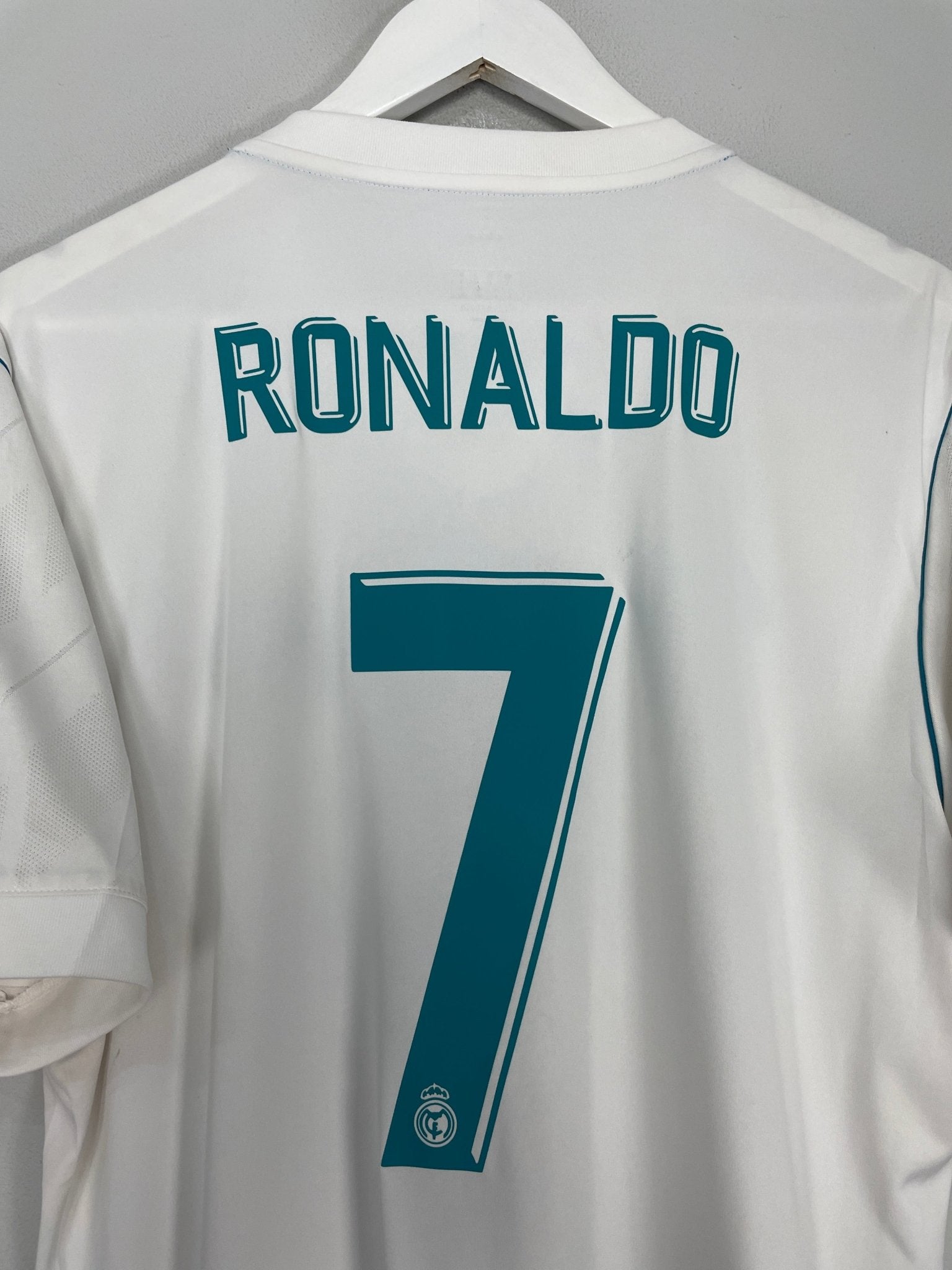 Shop 2017/18 REAL MADRID RONALDO #7 C/L HOME SHIRT (L) ADIDAS, classic football shirts, vintage football shirts & retro soccer jerseys at Cult Kits