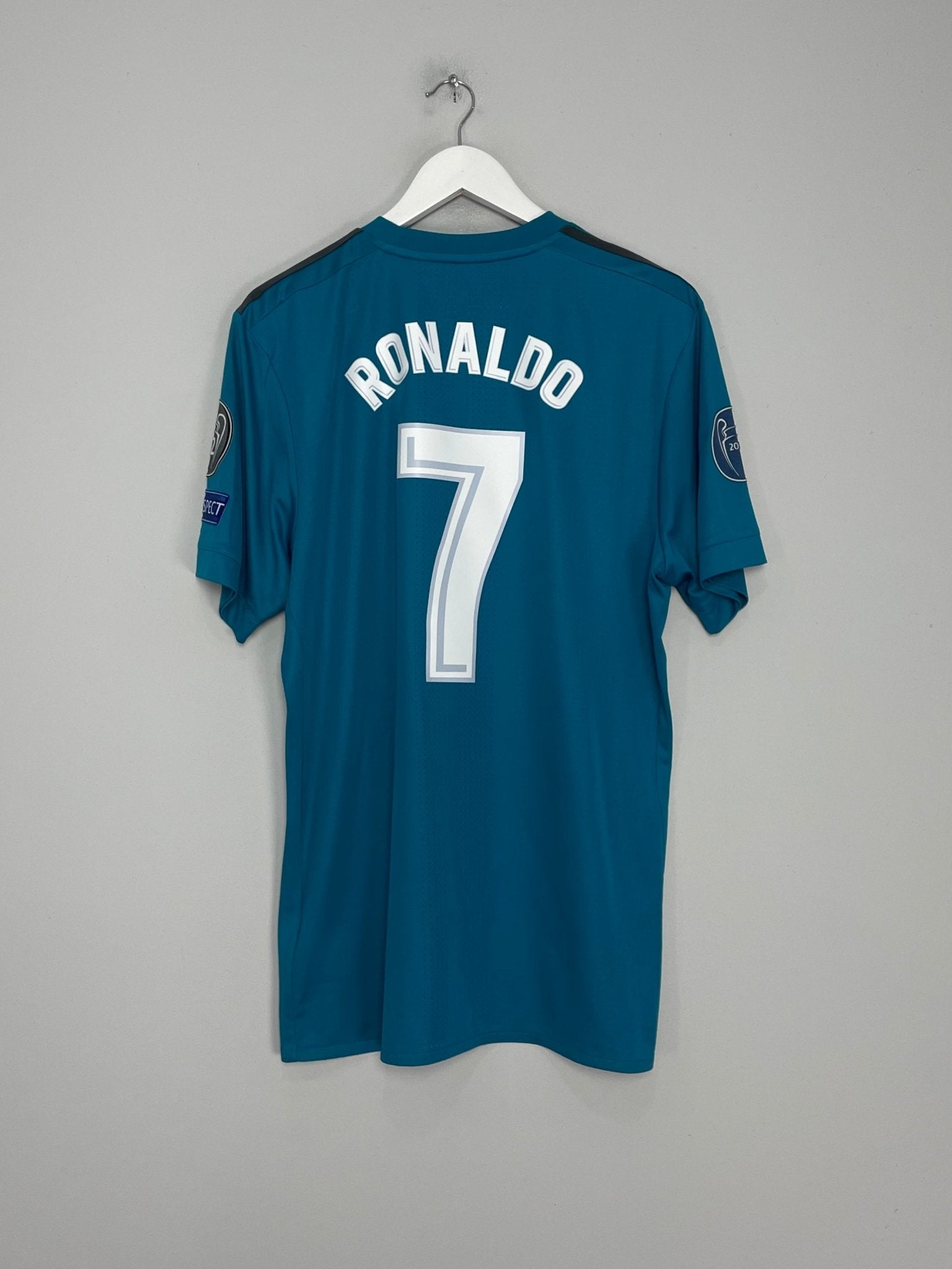 Shop 2017/18 REAL MADRID RONALDO #7 C/L THIRD SHIRT (XL) ADIDAS, classic football shirts, vintage football shirts & retro soccer jerseys at Cult Kits
