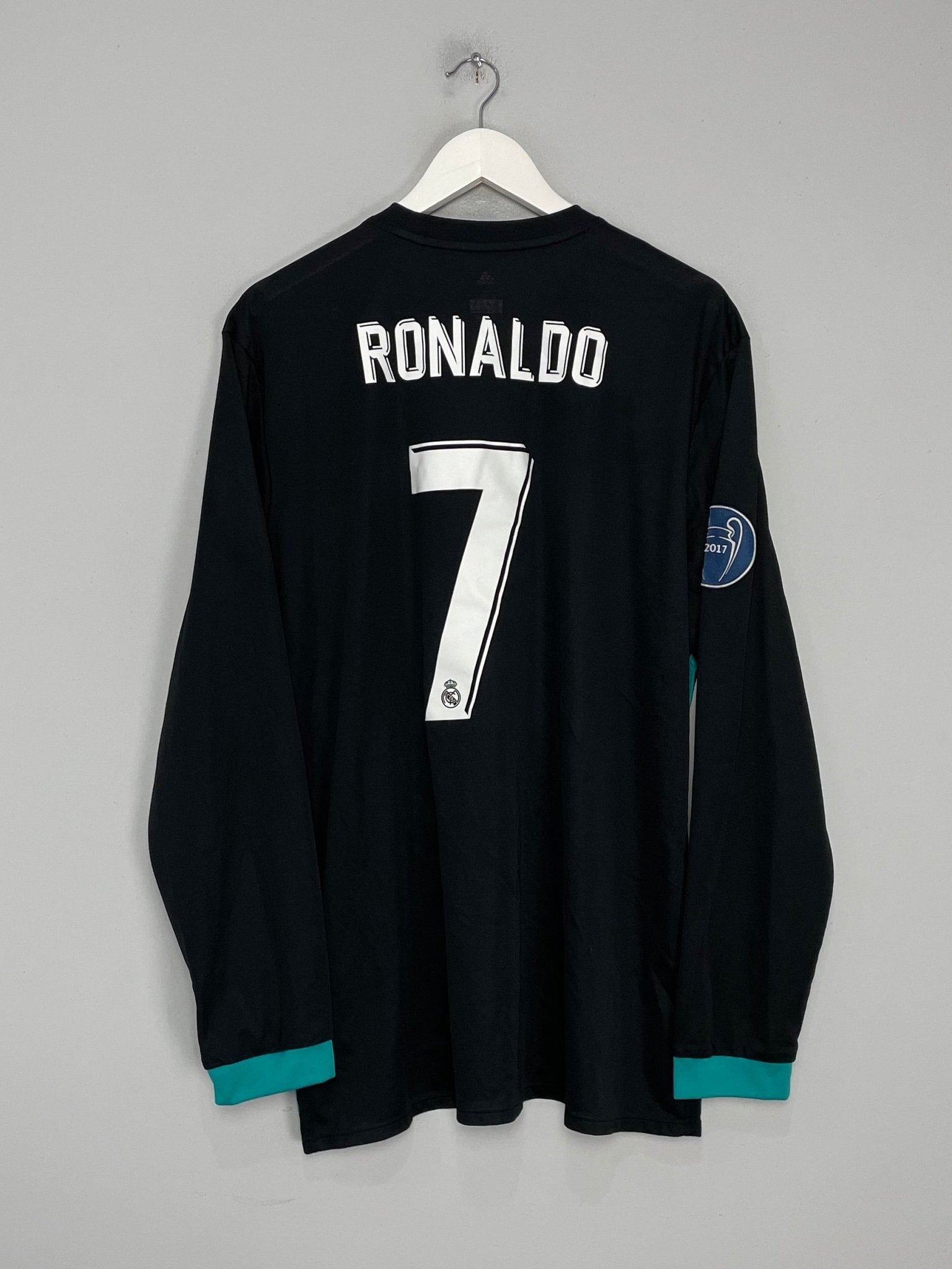 Shop 2017/18 REAL MADRID RONALDO #7 L/S AWAY SHIRT (XXL) ADIDAS, classic football shirts, vintage football shirts & retro soccer jerseys at Cult Kits