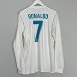 Shop 2017/18 REAL MADRID RONALDO #7 L/S HOME SHIRT (M) ADIDAS, classic football shirts, vintage football shirts & retro soccer jerseys at Cult Kits