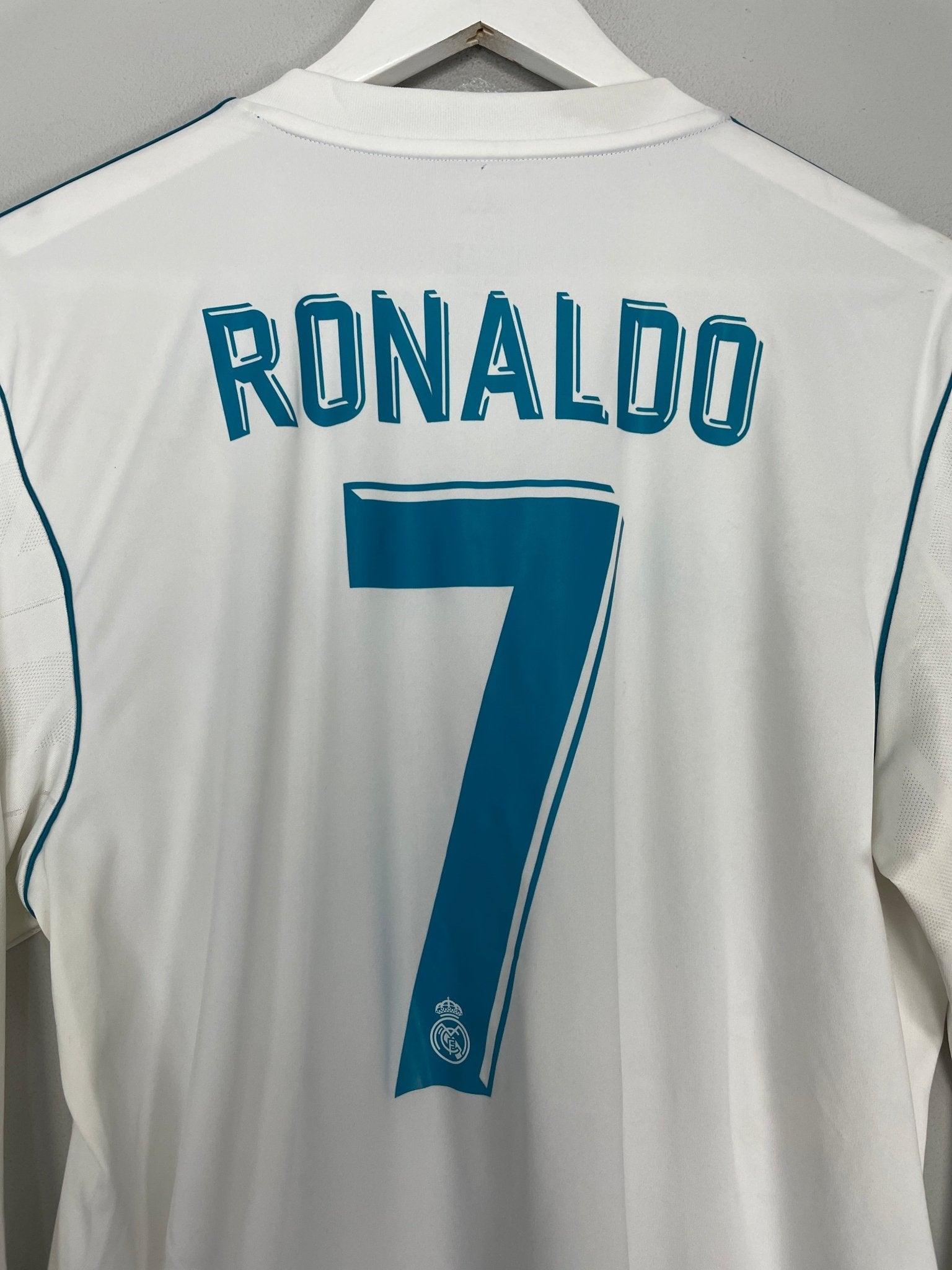 Shop 2017/18 REAL MADRID RONALDO #7 L/S HOME SHIRT (M) ADIDAS, classic football shirts, vintage football shirts & retro soccer jerseys at Cult Kits