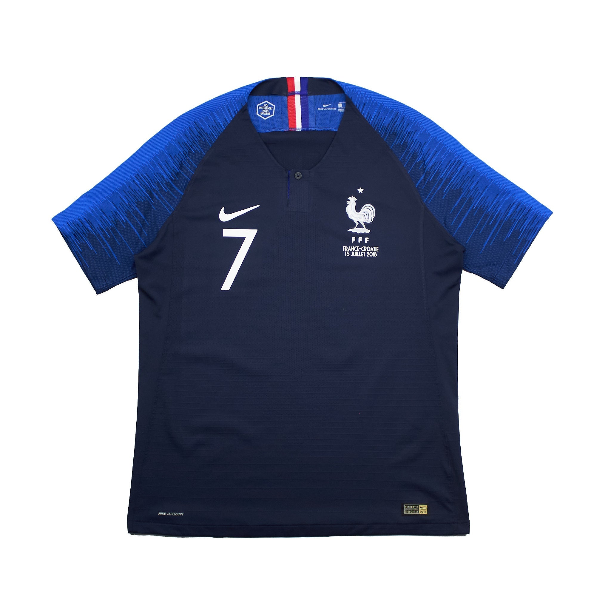 Buy 2018 France Griezmann 7 *Authentic* Home Shirt (L) Nike ~ Free worldwide shipping ~ Authentic Vintage Football Shirts from Cult Kits