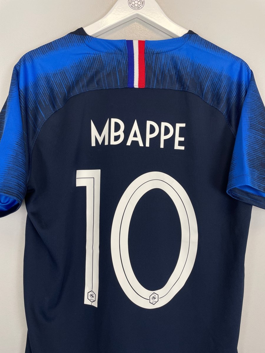 2018 FRANCE MBAPPE 10 HOME SHIRT (L) NIKE - Cult Kits - Large - Buy Vintage Football Shirts, Authentic Retro Football Shirts For Sale, Classic Football Shirts & Soccer Jersey