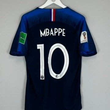 2018 FRANCE MBAPPE 10 HOME SHIRT (M) NIKE - Cult Kits - Medium - Buy Vintage Football Shirts, Authentic Retro Football Shirts For Sale, Classic Football Shirts & Soccer Jersey