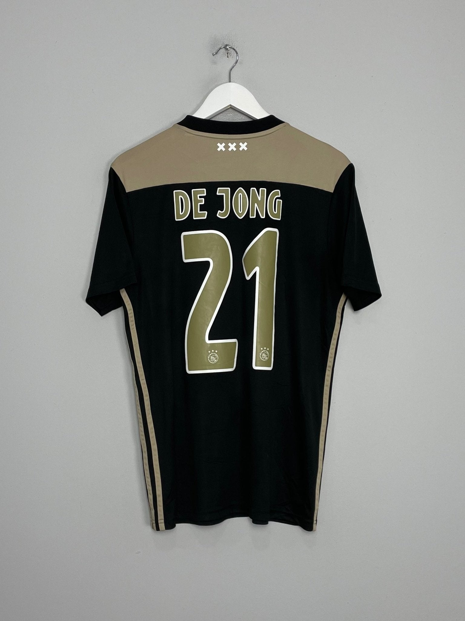 Shop 2018/19 AJAX DE JONG #21 AWAY SHIRT (M) ADIDAS, classic football shirts, vintage football shirts & retro soccer jerseys at Cult Kits