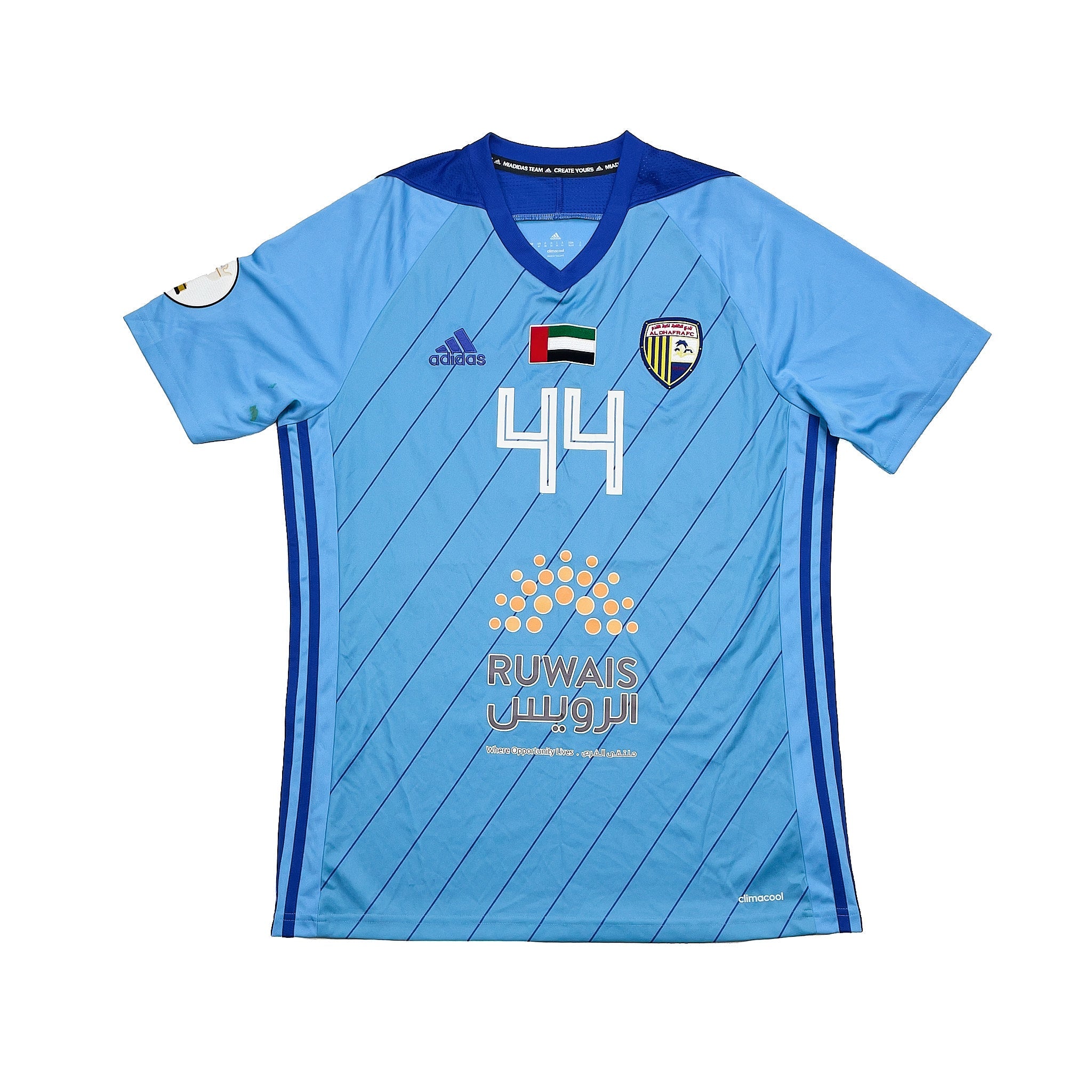 Buy 2018/19 Al Dhafra A.Alameri 44 *Match Issue* Home Shirt (M) Adidas ~ Free worldwide shipping available ~ Authentic Vintage Football Shirts from Cult Kits