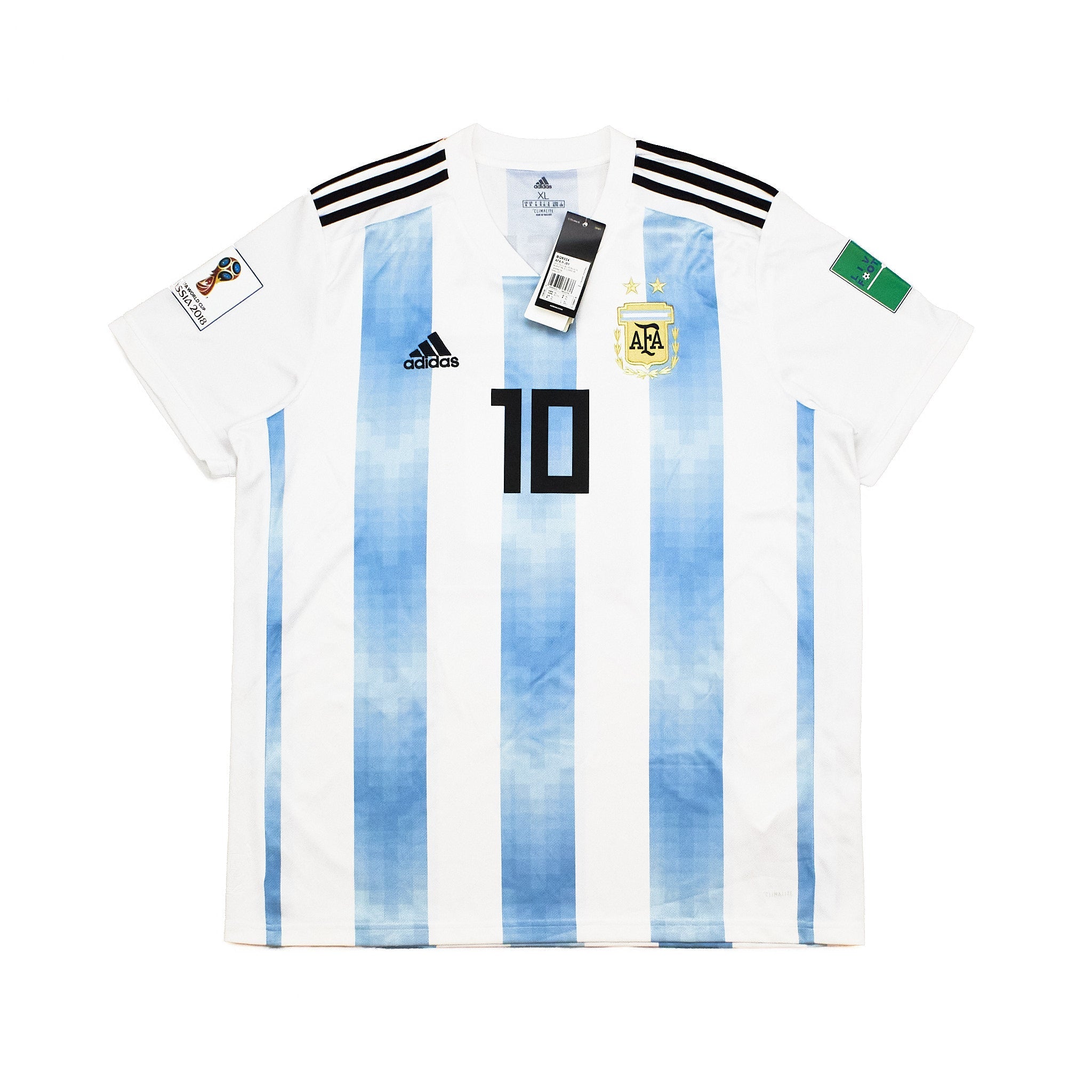 Buy 2018/19 Argentina Messi 10 Home Shirt BNWT (XL) Adidas ~ Free worldwide shipping ~ Authentic Vintage Football Shirts from Cult Kits