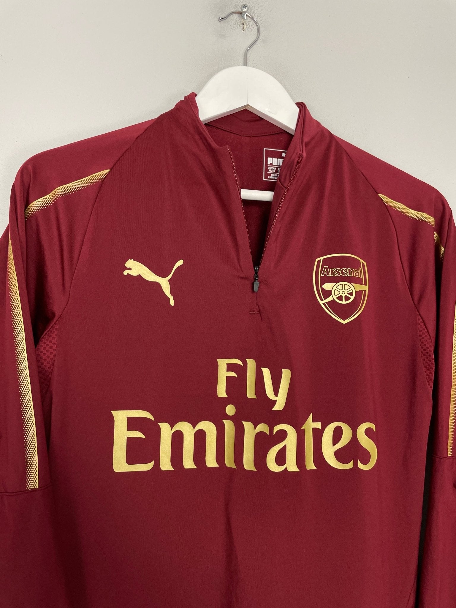 Shop 2018/19 ARSENAL 1/4 ZIP DRILL TOP (XL.KIDS) PUMA, classic football shirts, vintage football shirts & retro soccer jerseys at Cult Kits