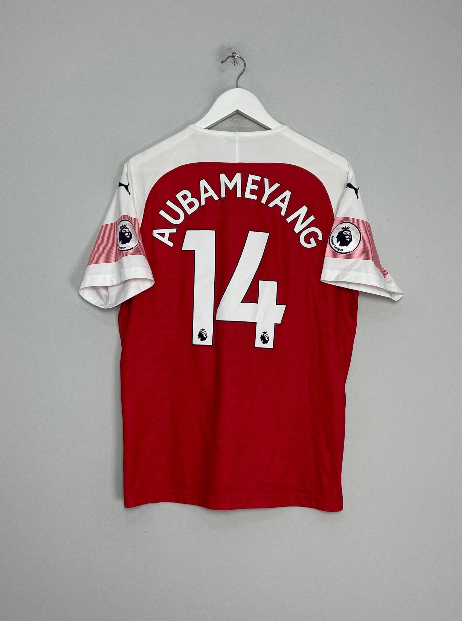 Shop 2018/19 ARSENAL AUBAMEYANG #14 HOME SHIRT (L) PUMA, classic football shirts, vintage football shirts & retro soccer jerseys at Cult Kits