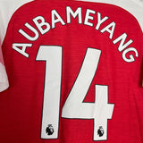 Shop 2018/19 ARSENAL AUBAMEYANG #14 HOME SHIRT (L) PUMA, classic football shirts, vintage football shirts & retro soccer jerseys at Cult Kits