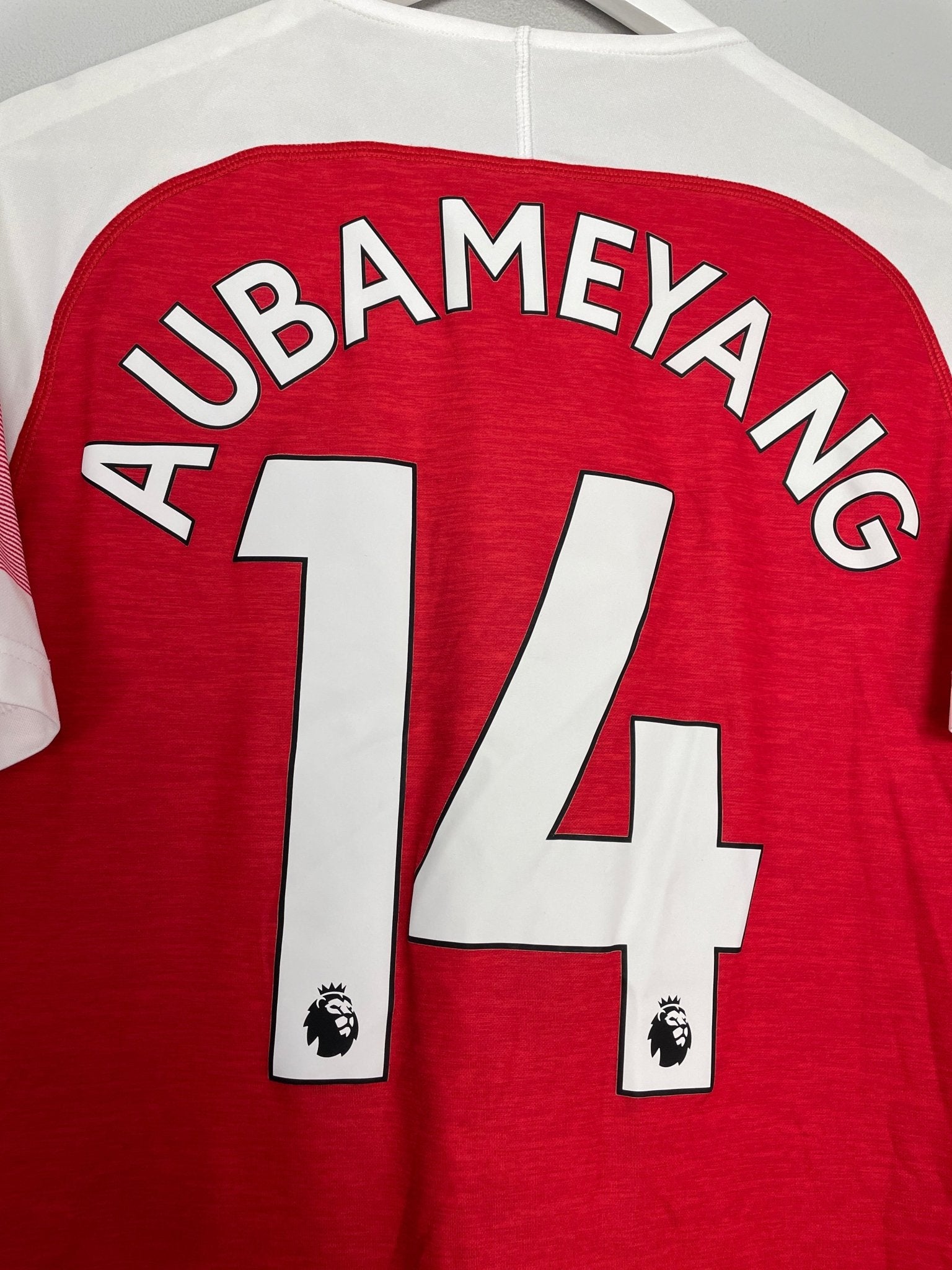 Shop 2018/19 ARSENAL AUBAMEYANG #14 HOME SHIRT (L) PUMA, classic football shirts, vintage football shirts & retro soccer jerseys at Cult Kits