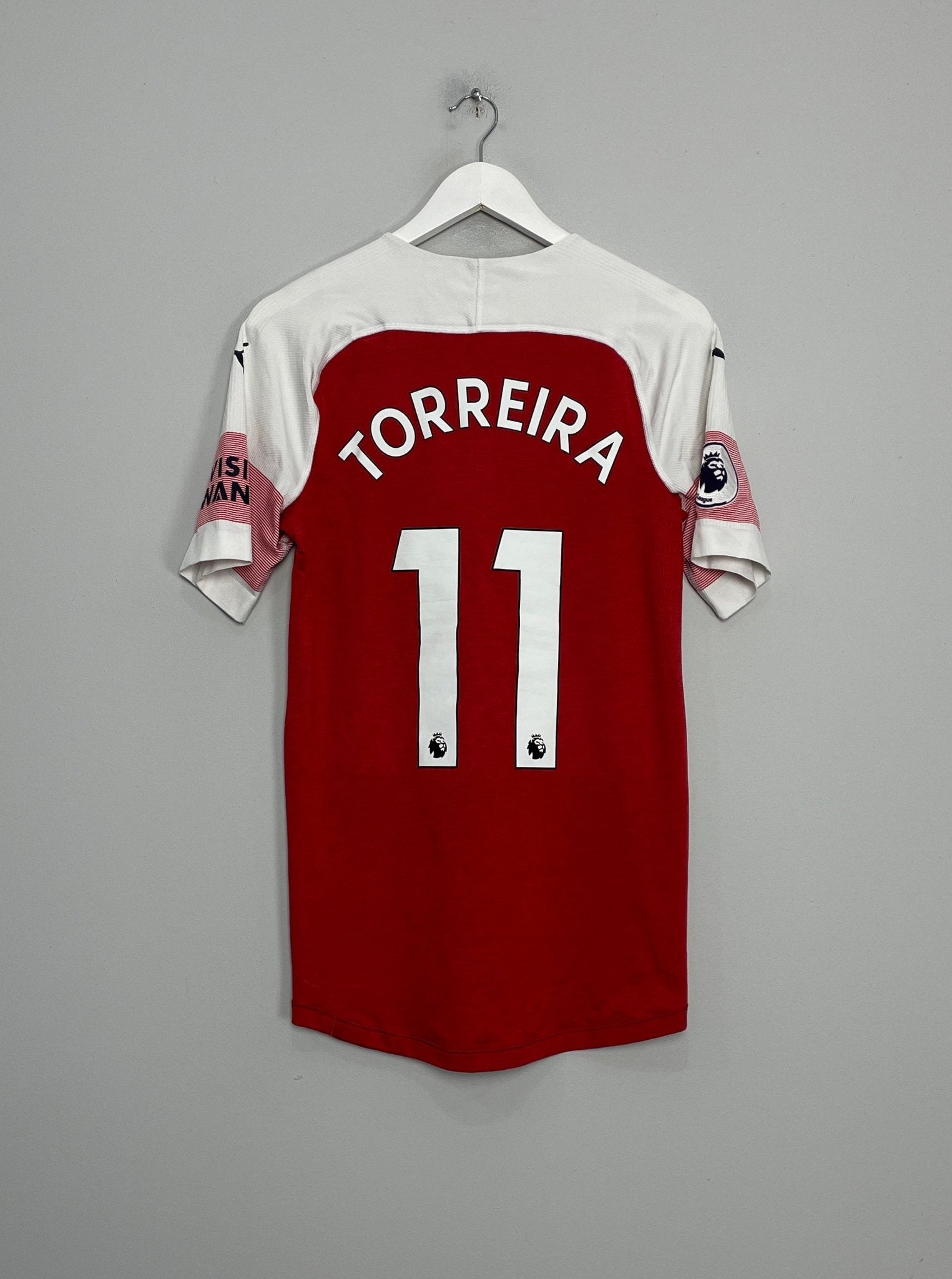 Shop 2018/19 ARSENAL TORREIRA #11 *PLAYER ISSUE* HOME SHIRT (L) PUMA, classic football shirts, vintage football shirts & retro soccer jerseys at Cult Kits