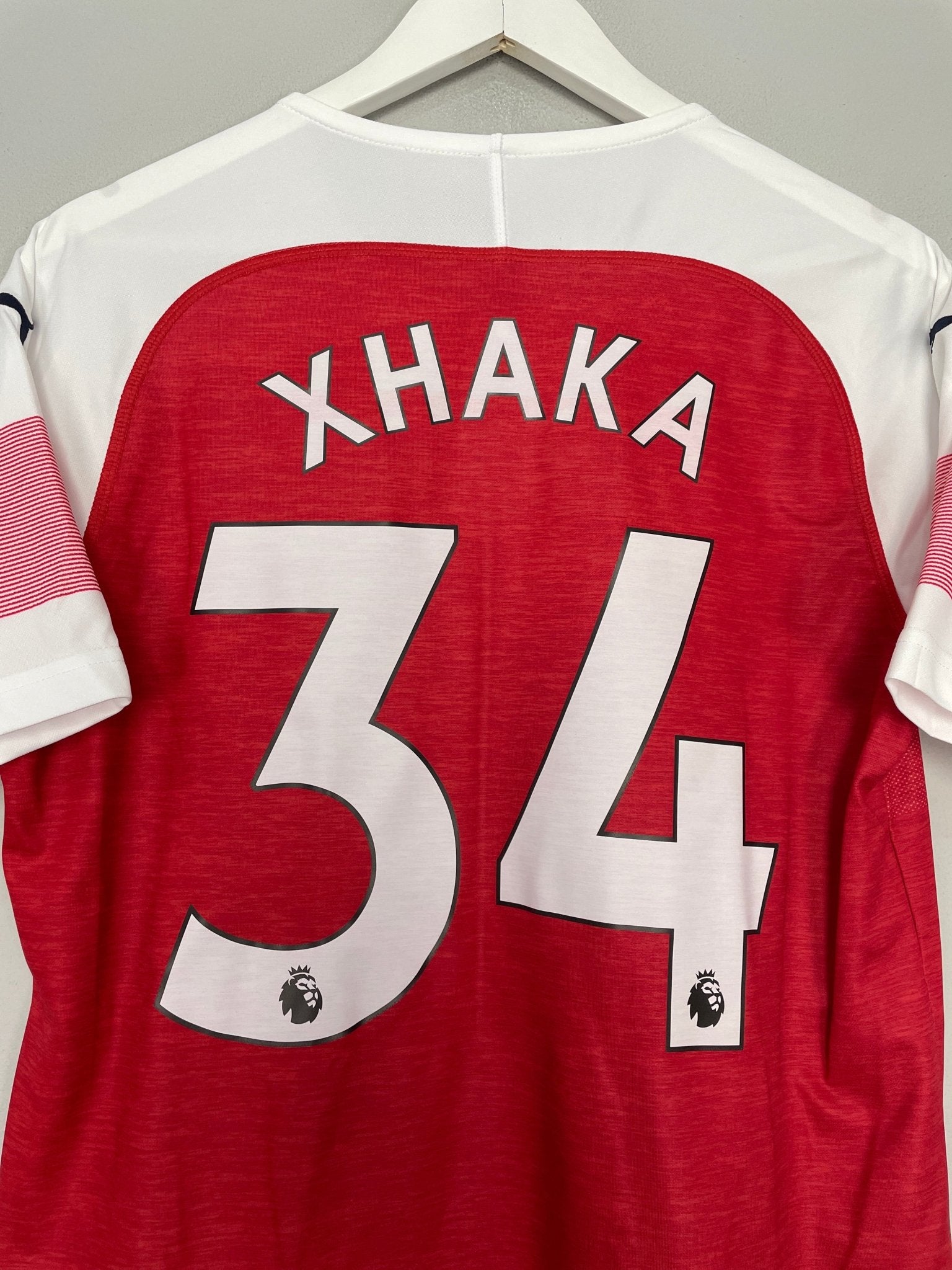 Shop 2018/19 ARSENAL XHAKA #24 HOME SHIRT (M) PUMA, classic football shirts, vintage football shirts & retro soccer jerseys at Cult Kits