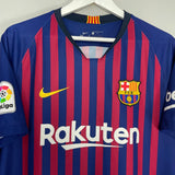 Shop 2018/19 BARCELONA MESSI #10 HOME SHIRT (L) NIKE, classic football shirts, vintage football shirts & retro soccer jerseys at Cult Kits
