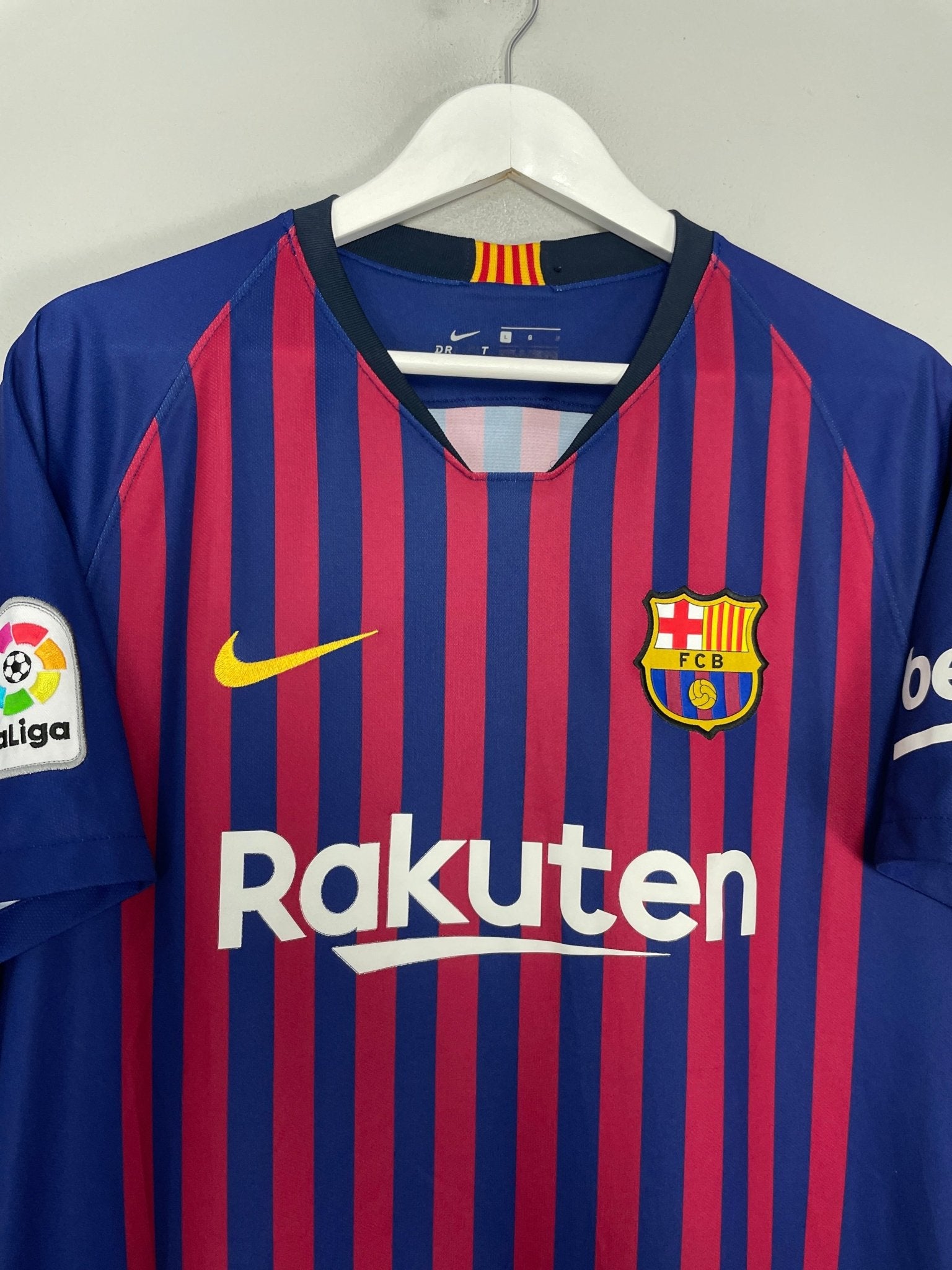 Shop 2018/19 BARCELONA MESSI #10 HOME SHIRT (L) NIKE, classic football shirts, vintage football shirts & retro soccer jerseys at Cult Kits