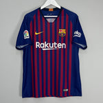 Shop 2018/19 BARCELONA MESSI #10 HOME SHIRT (L) NIKE, classic football shirts, vintage football shirts & retro soccer jerseys at Cult Kits