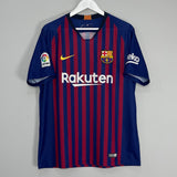 Shop 2018/19 BARCELONA MESSI #10 HOME SHIRT (L) NIKE, classic football shirts, vintage football shirts & retro soccer jerseys at Cult Kits
