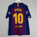 Shop 2018/19 BARCELONA MESSI #10 HOME SHIRT (L) NIKE, classic football shirts, vintage football shirts & retro soccer jerseys at Cult Kits