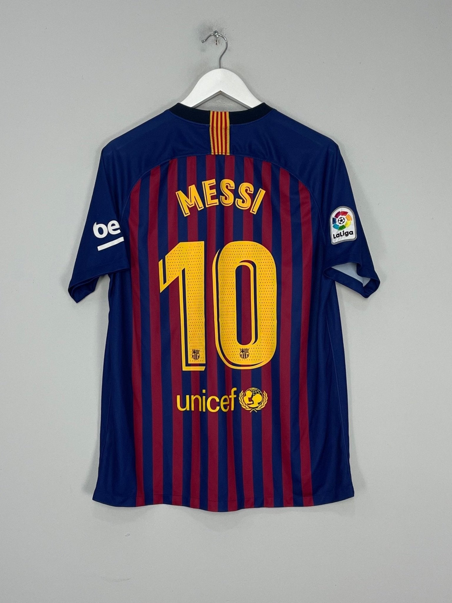 Shop 2018/19 BARCELONA MESSI #10 HOME SHIRT (L) NIKE, classic football shirts, vintage football shirts & retro soccer jerseys at Cult Kits