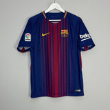 Shop 2018/19 BARCELONA MESSI #10 HOME SHIRT (M) NIKE, classic football shirts, vintage football shirts & retro soccer jerseys at Cult Kits
