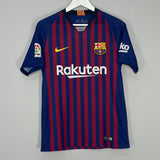 Shop 2018/19 BARCELONA MESSI #10 HOME SHIRT (S) NIKE, classic football shirts, vintage football shirts & retro soccer jerseys at Cult Kits