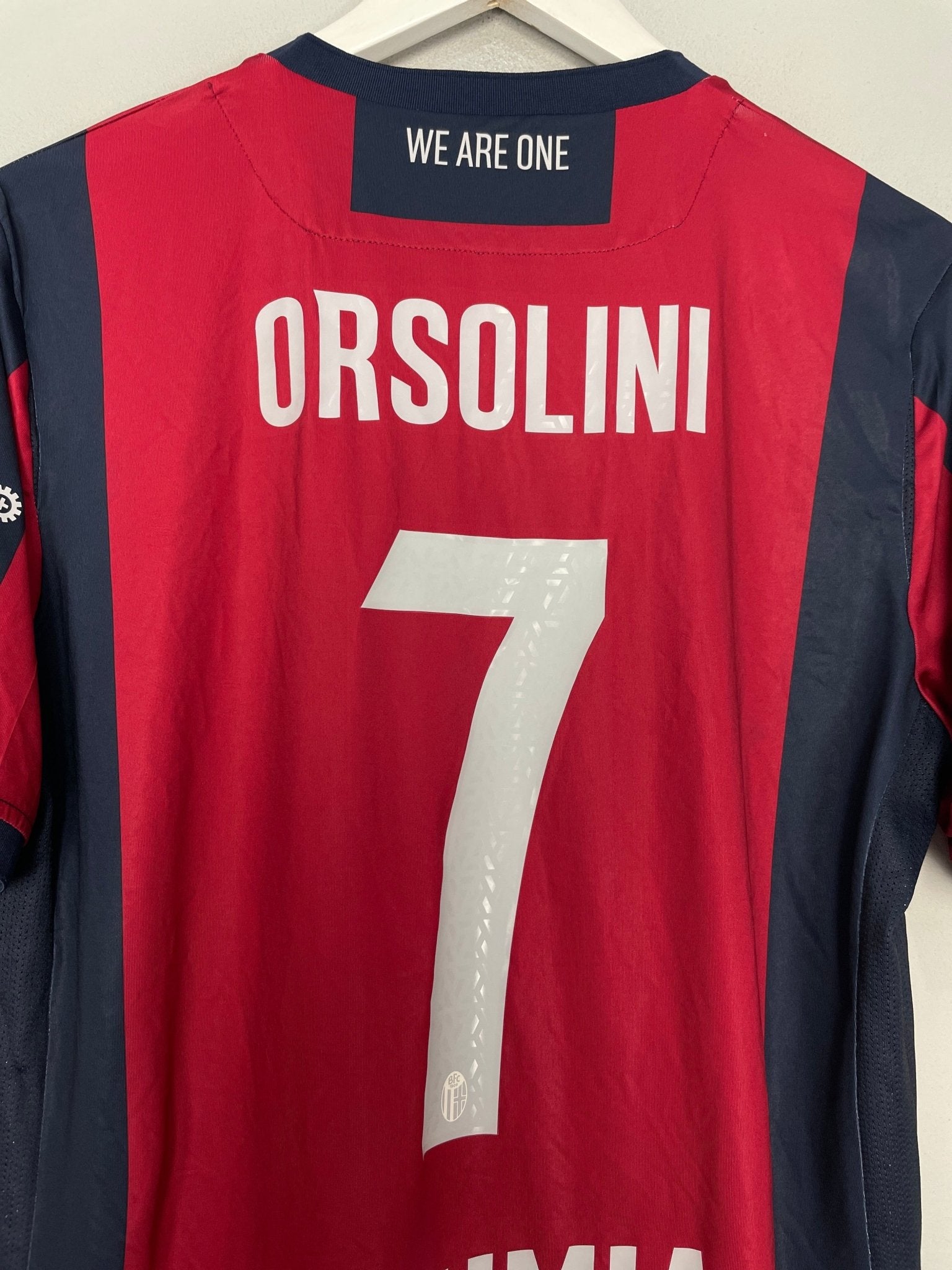 Shop 2018/19 BOLOGNA ORSOLINI #7 HOME SHIRT (XL) MACRON, classic football shirts, vintage football shirts & retro soccer jerseys at Cult Kits