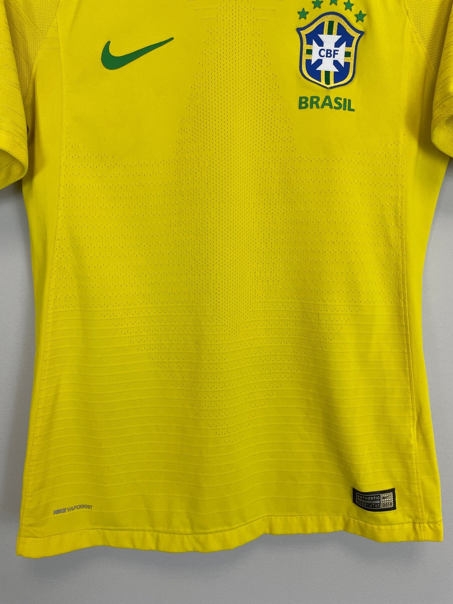 Shop 2018/19 BRAZIL AUTHENTIC HOME SHIRT (S) NIKE, classic football shirts, vintage football shirts & retro soccer jerseys at Cult Kits