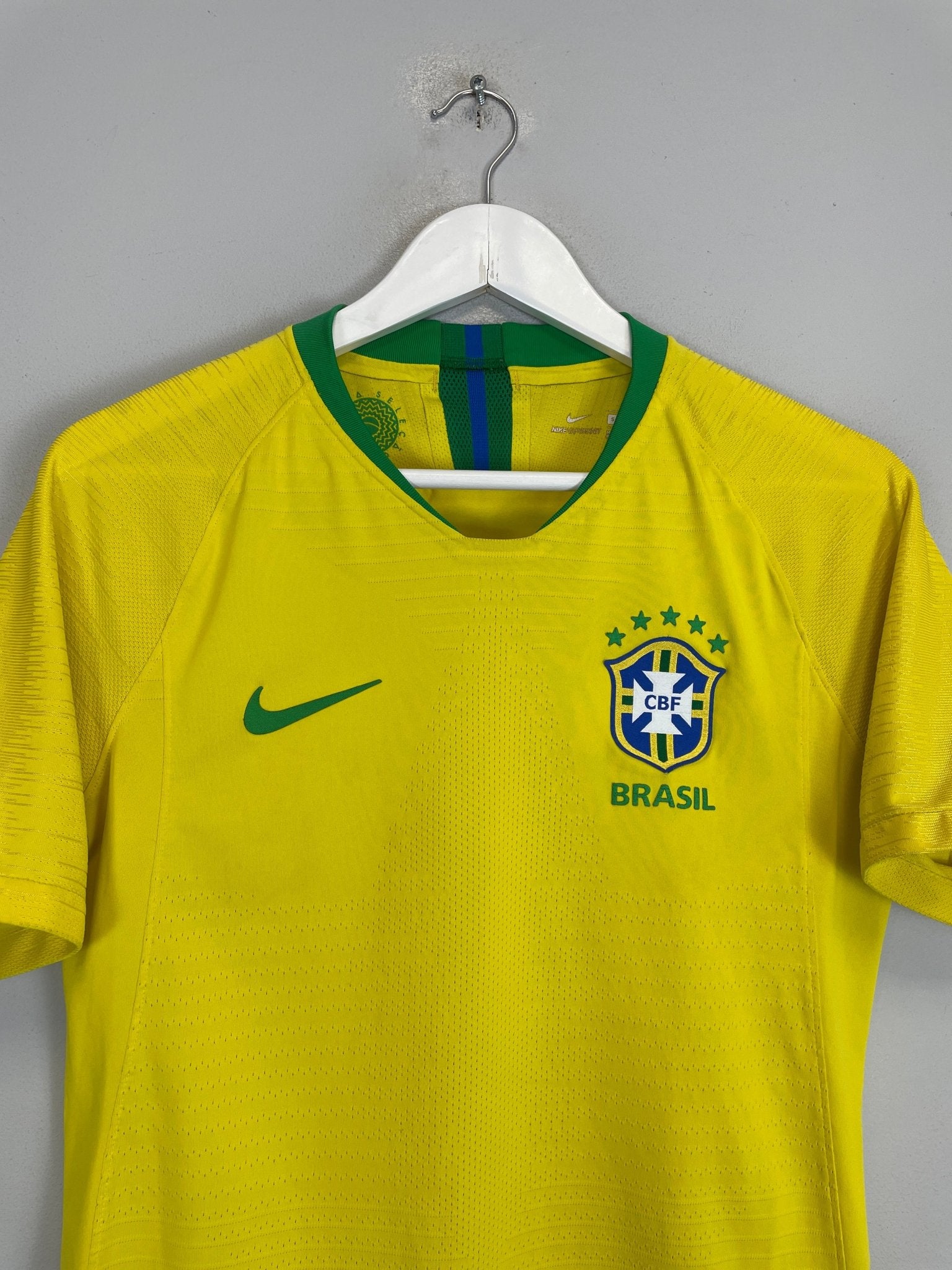 Shop 2018/19 BRAZIL AUTHENTIC HOME SHIRT (S) NIKE, classic football shirts, vintage football shirts & retro soccer jerseys at Cult Kits
