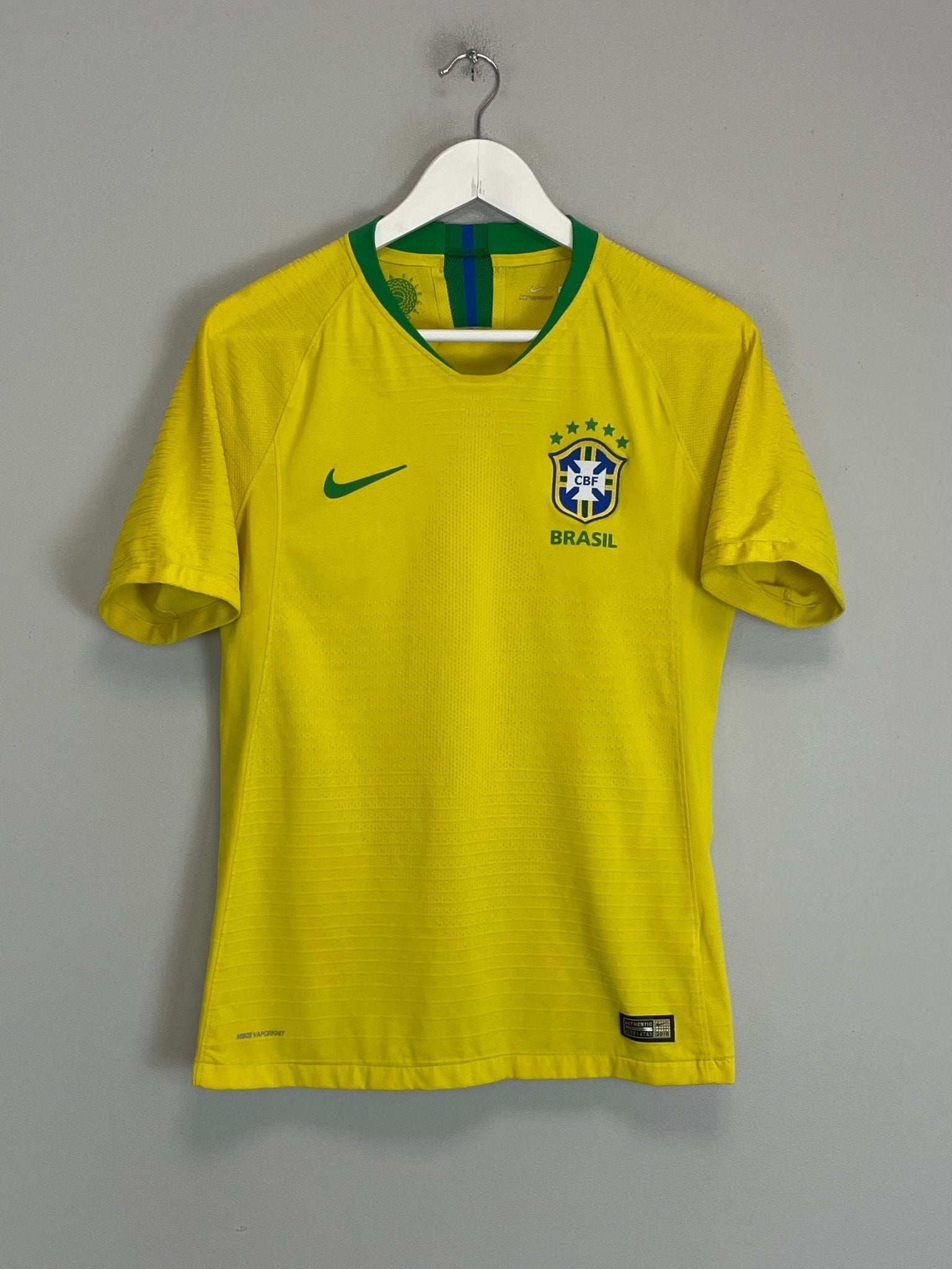Shop 2018/19 BRAZIL AUTHENTIC HOME SHIRT (S) NIKE, classic football shirts, vintage football shirts & retro soccer jerseys at Cult Kits