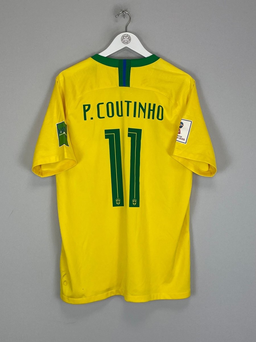 2018/19 BRAZIL COUTINHO 10 HOME SHIRT (XL) NIKE - Cult Kits - XL - Buy Vintage Football Shirts, Authentic Retro Football Shirts For Sale, Classic Football Shirts & Soccer Jersey