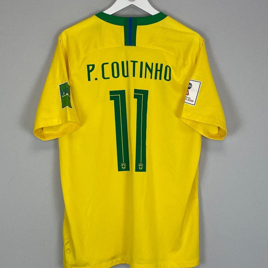 2018/19 BRAZIL COUTINHO 10 HOME SHIRT (XL) NIKE - Cult Kits - XL - Buy Vintage Football Shirts, Authentic Retro Football Shirts For Sale, Classic Football Shirts & Soccer Jersey