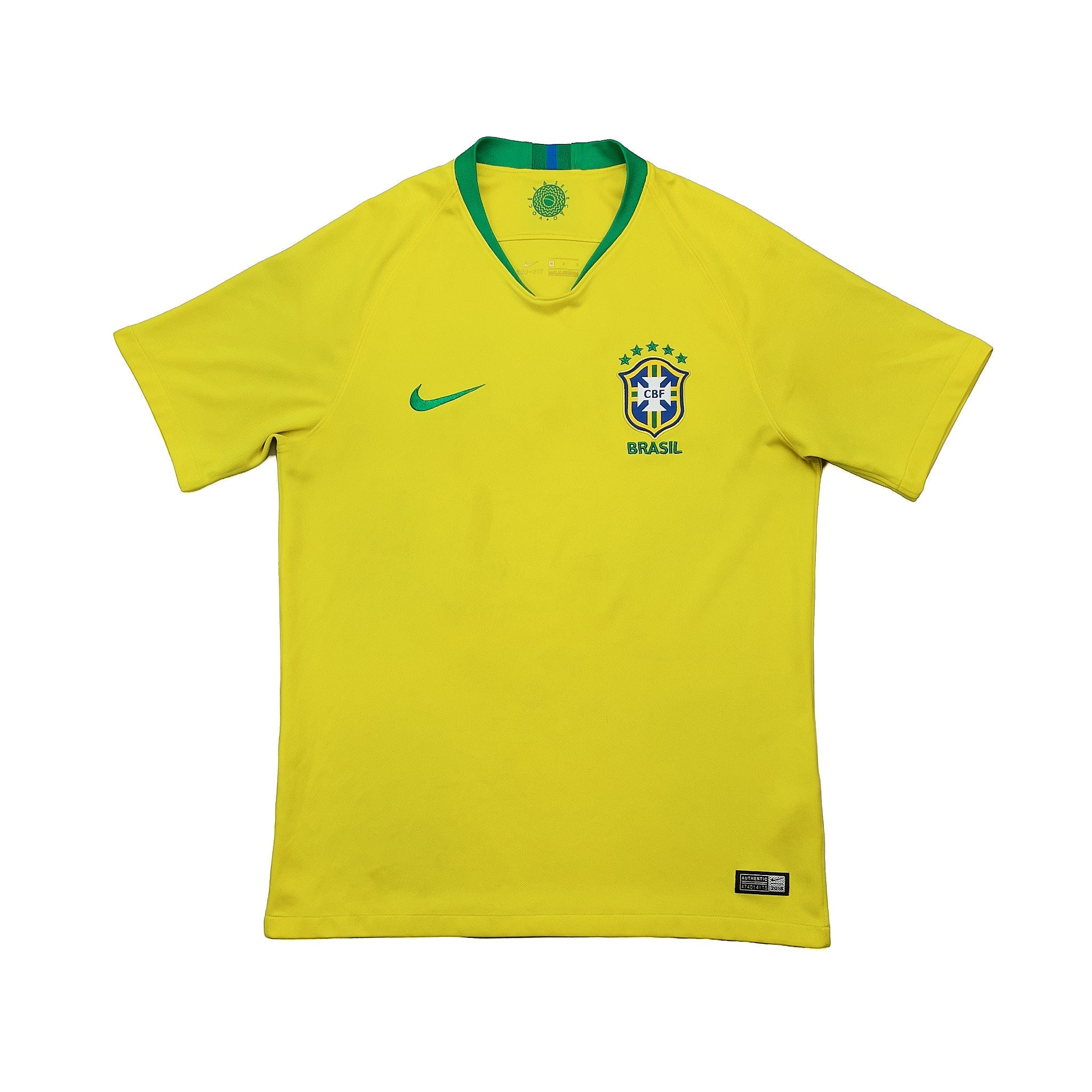 Buy 2018/19 Brazil Home Shirt (M) Nike ~ Free worldwide shipping ~ Authentic Vintage Football Shirts from Cult Kits
