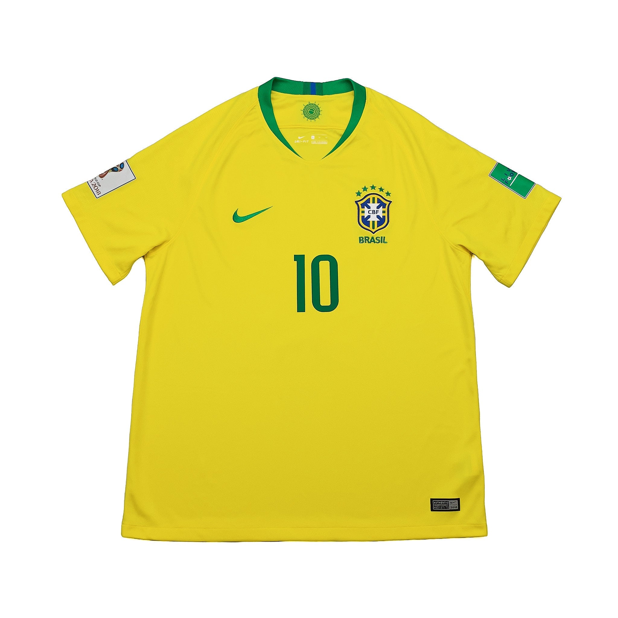 Buy 2018/19 Brazil Neymar Jr 10 Home Shirt (XL) Nike ~ Free worldwide shipping available ~ Authentic Vintage Football Shirts from Cult Kits