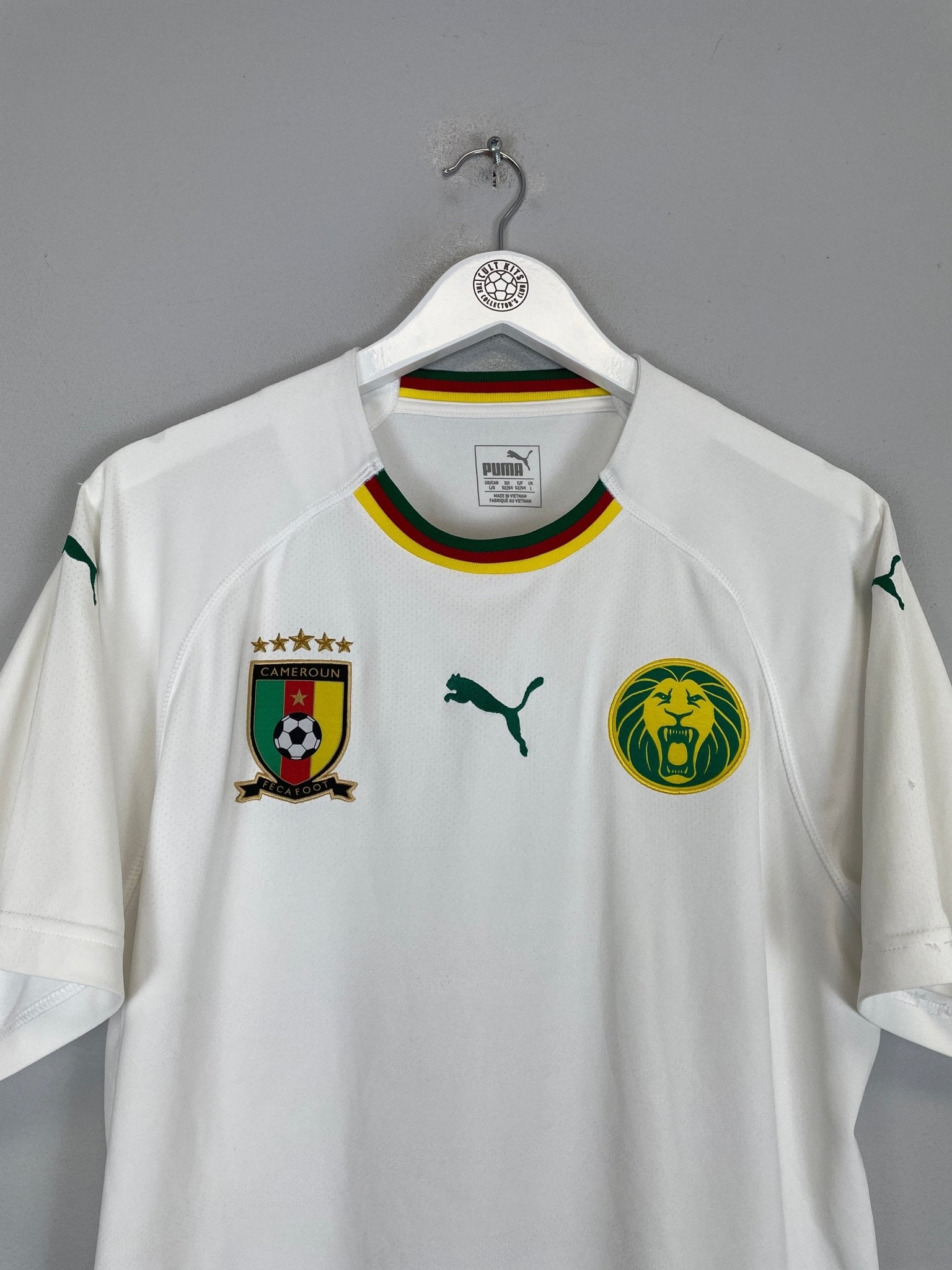 Shop 2018/19 CAMEROON AWAY SHIRT (L) PUMA, classic football shirts, vintage football shirts & retro soccer jerseys at Cult Kits