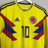 Shop 2018/19 COLOMBIA JAMES #10 L/S HOME SHIRT (L) ADIDAS, classic football shirts, vintage football shirts & retro soccer jerseys at Cult Kits