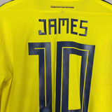 Shop 2018/19 COLOMBIA JAMES #10 L/S HOME SHIRT (L) ADIDAS, classic football shirts, vintage football shirts & retro soccer jerseys at Cult Kits