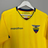 Shop 2018/19 ECUADOR HOME SHIRT (L) MARATHON, classic football shirts, vintage football shirts & retro soccer jerseys at Cult Kits